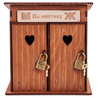 Копилка туалет 2 кабинки "На ипотеку" окрашенная во Суздале